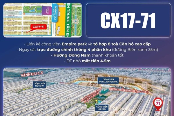 LIỀN KỀ CỌ XANH 17-71 (Vay miễn lãi 36 tháng - 1/6/2024)