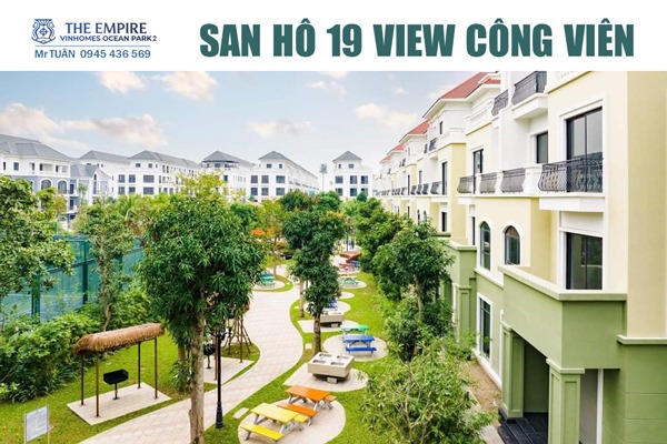 SAN HÔ 19-01 SONG LẬP GÓC, VIEW CÔNG VIÊN