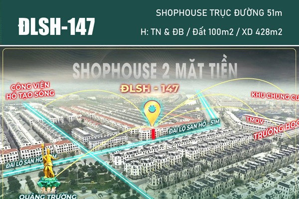 SHOPHOUSE ĐẠI LỘ SAN HÔ | ĐLSH-147