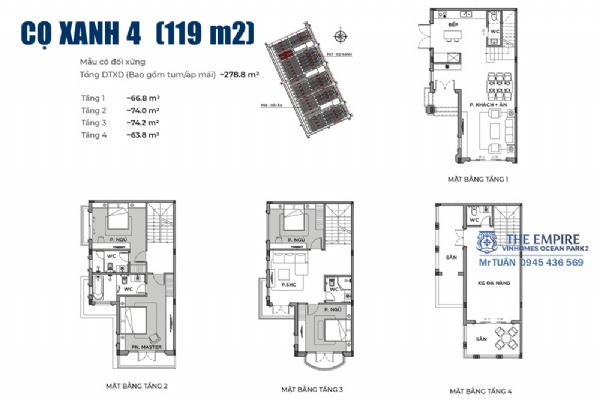 CX4-19 LAYOUT TỨ LẬP CỌ XANH